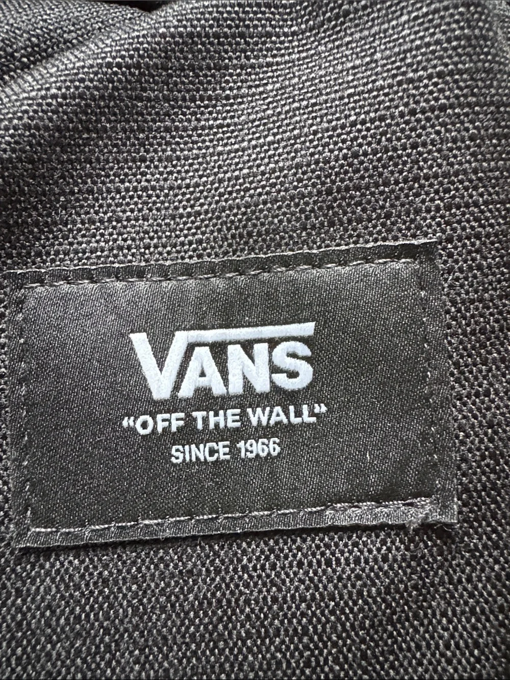 Vans Black Mini Backpack with Front Vertical Zip